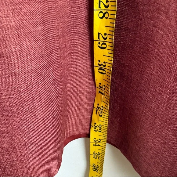 Lulus Women’s Poppy Rust V-Neck Shift Dress Pockets Chic Business Preppy Small - Picture 8 of 11